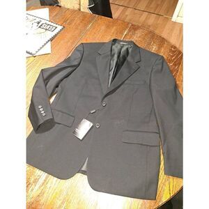 New 42R Vittorio St Angelo Black Dual Vent Suit Sports Coat Jacket Blazer NWT